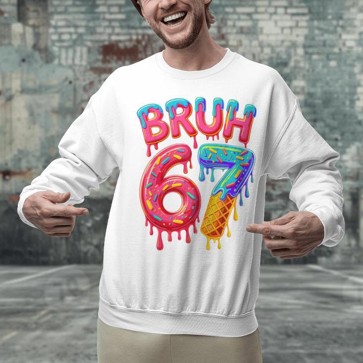 Bruh 67 Baseball Drip Number 67 Player 67th Birthday Unisex Sweatshirt