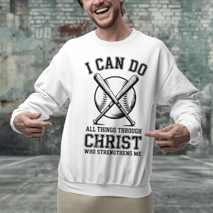 Christian Baseball Philippians 4 Unisex Sweatshirt Christian Baseball Philippians 4 Unisex Sweatshirt