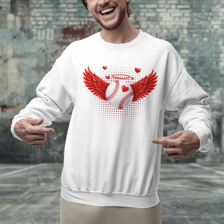 Cute Baseball &Cupid Wings Happy Valentines Boys Men Unisex Sweatshirt Cute Baseball &Cupid Wings Happy Valentines Boys Men Unisex Sweatshirt