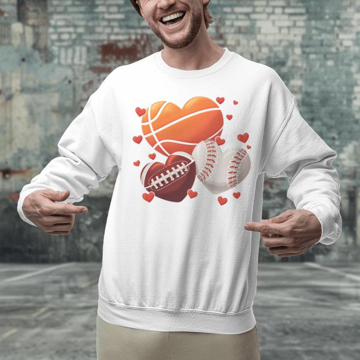 Football Basketball Baseball Heart Valentine Boys Men Kid Unisex Sweatshirt