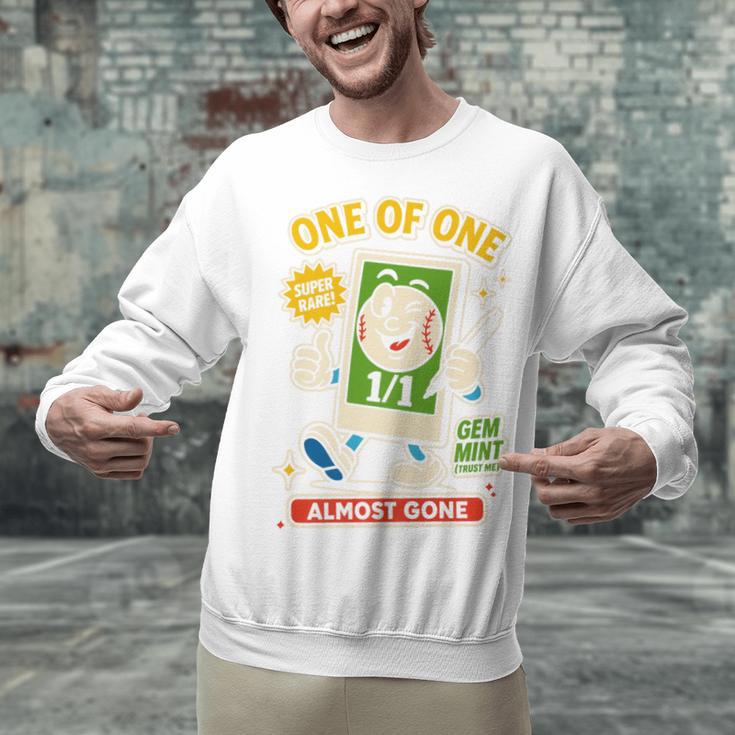 Hobby Trading Card Parody Humor 11 Baseball Cards Collector Premium Unisex Sweatshirt