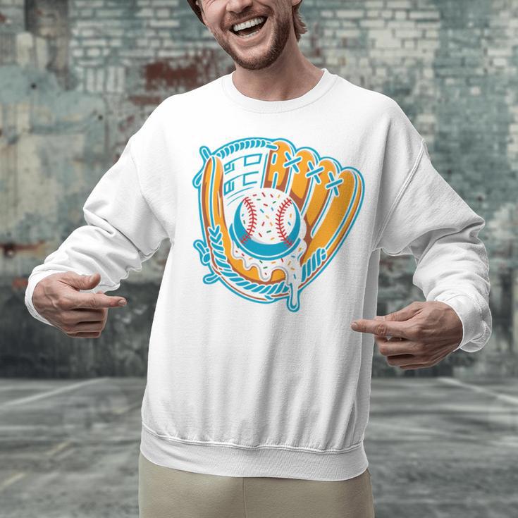 Ice Cream Baseball Mitt Drippy Scoop Baseball Sports Unisex Sweatshirt
