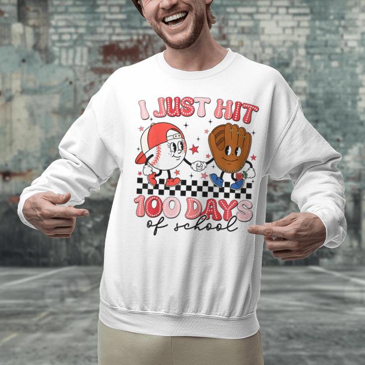 I Just Hit 100 Days Of School Baseball Boy Girl Teacher Unisex Sweatshirt I Just Hit 100 Days Of School Baseball Boy Girl Teacher Unisex Sweatshirt