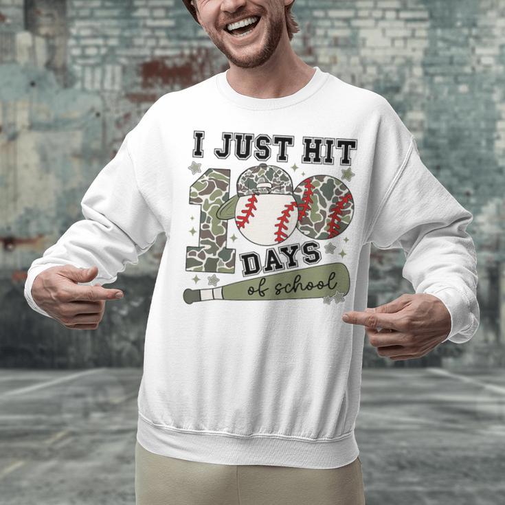 Kids I Just Hit 100 Days Boys 100 Days Of School Baseball Kids Unisex Sweatshirt Kids I Just Hit 100 Days Boys 100 Days Of School Baseball Kids Unisex Sweatshirt