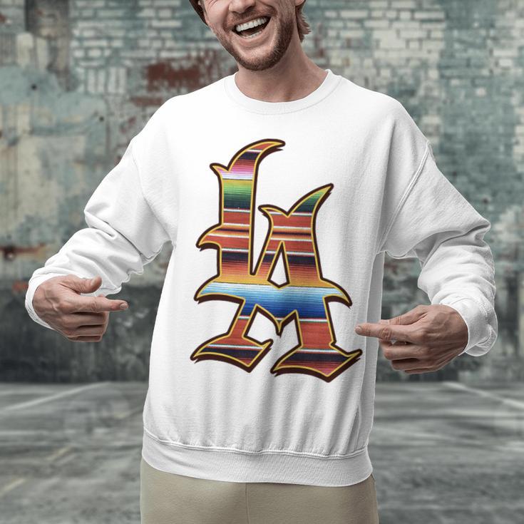 LA Sarape Los Angeles LA Sarape East LA Baseball Mexican Premium Tri-Blend Unisex Sweatshirt LA Sarape Los Angeles LA Sarape East LA Baseball Mexican Premium Tri-Blend Unisex Sweatshirt