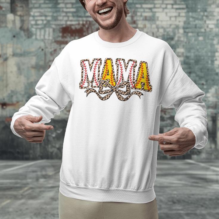 Leopard Baseball Softball Mama Bow Softball Baseball Mom Unisex Sweatshirt Leopard Baseball Softball Mama Bow Softball Baseball Mom Unisex Sweatshirt