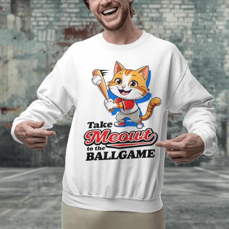 Take Meowt To The Ball Game Tee Slugger Cat Baseball Unisex Sweatshirt Take Meowt To The Ball Game Tee Slugger Cat Baseball Unisex Sweatshirt