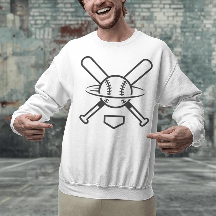 Minimalist Baseball Clean Sports Graphic Tee For Fan Players Unisex Sweatshirt