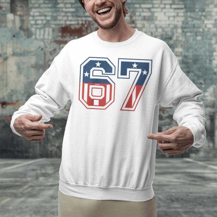 Number 67 USA Raglan Baseball Tee Unisex Sweatshirt