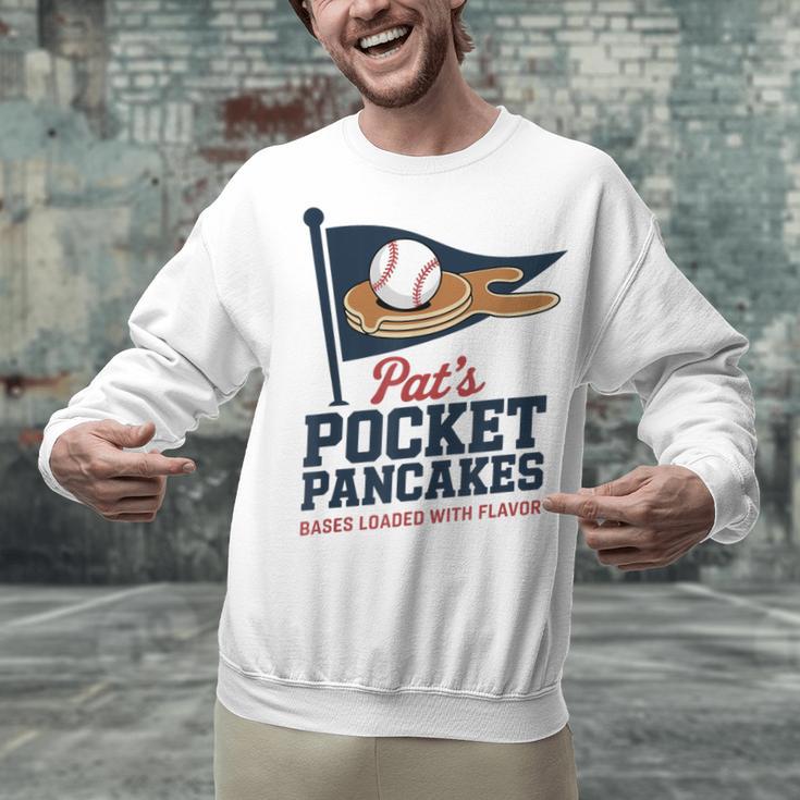Pat's Pocket Pancakes Flag Baseball On Pancake Unisex Sweatshirt