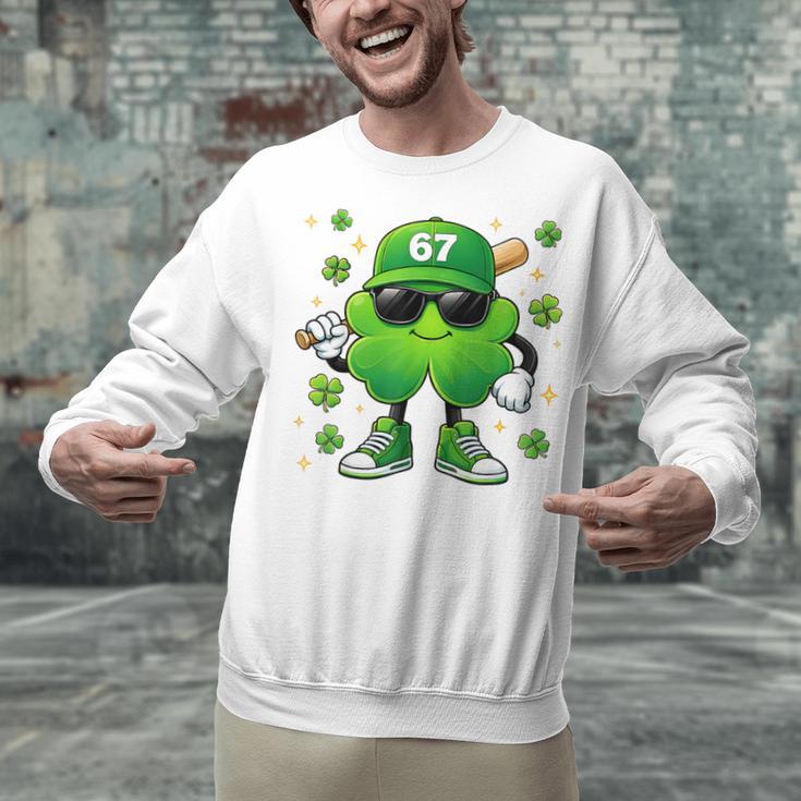 Shamrocks Playing Baseball St Patricks Day 6 7 Meme Men Boys Unisex Sweatshirt Shamrocks Playing Baseball St Patricks Day 6 7 Meme Men Boys Unisex Sweatshirt