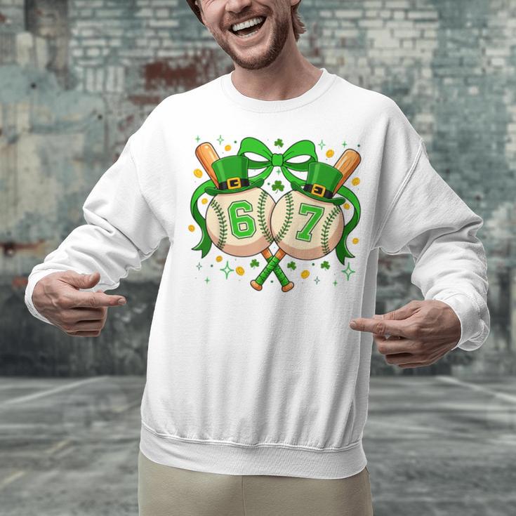 Six Seven 67 Meme Baseball Coquette Bow St Patrick's Day Unisex Sweatshirt Six Seven 67 Meme Baseball Coquette Bow St Patrick's Day Unisex Sweatshirt