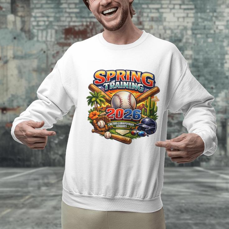 Spring Training 2026 Baseball Fan Retro Palm Cactus Premium Tri-Blend Unisex Sweatshirt