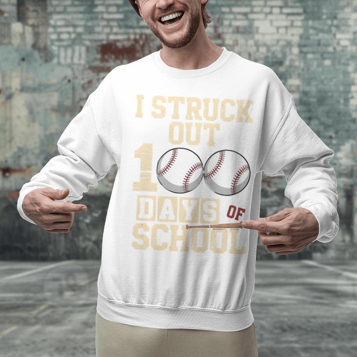 I Struck Out 100 Days Of School Baseball Fan Students Batter Premium Tri-Blend Unisex Sweatshirt I Struck Out 100 Days Of School Baseball Fan Students Batter Premium Tri-Blend Unisex Sweatshirt
