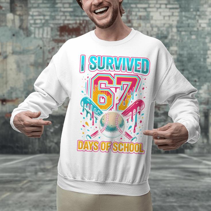 I Survived 67 Days Of School Baseball Drip Six Seven Meme Unisex Sweatshirt I Survived 67 Days Of School Baseball Drip Six Seven Meme Unisex Sweatshirt