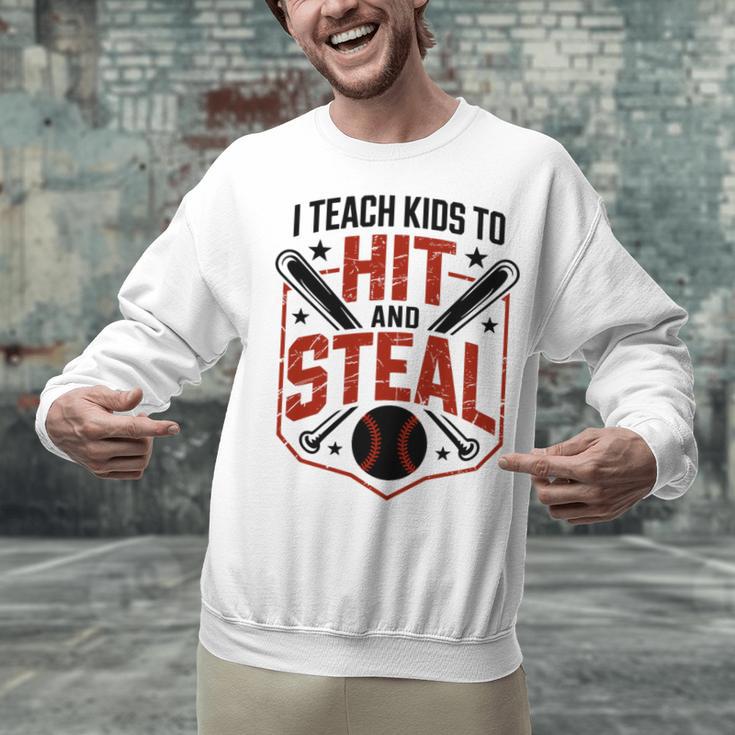 I Teach Kids To Hit And Steal Baseball Softball Coach Premium Tri-Blend Unisex Sweatshirt I Teach Kids To Hit And Steal Baseball Softball Coach Premium Tri-Blend Unisex Sweatshirt