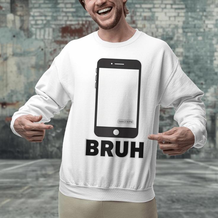 Texted First Bruh Seen Message Valentine's Day Humor Raglan Baseball Tee Unisex Sweatshirt