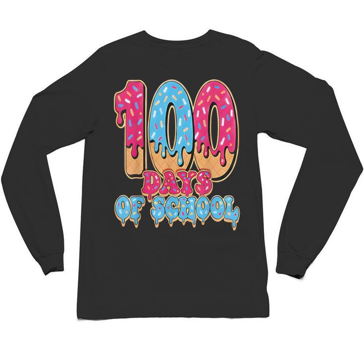 100 Days Of School Baseball Drip 100th Day Of School Unisex Long Sleeve T-Shirt