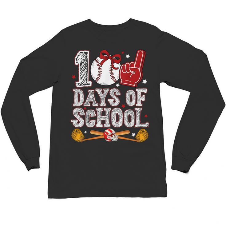 100 Days Of School Cute Bow Baseball Boy Girl Teacher Unisex Long Sleeve T-Shirt 100 Days Of School Cute Bow Baseball Boy Girl Teacher Unisex Long Sleeve T-Shirt