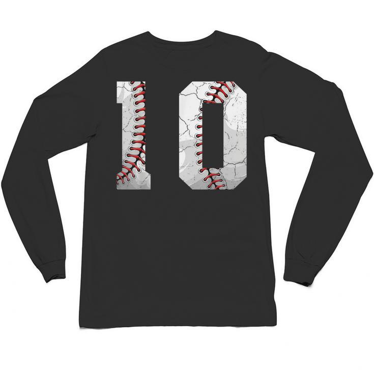2016 10th Birthday Baseball Boys Kids Ten 10 Tenth Unisex Long Sleeve T-Shirt
