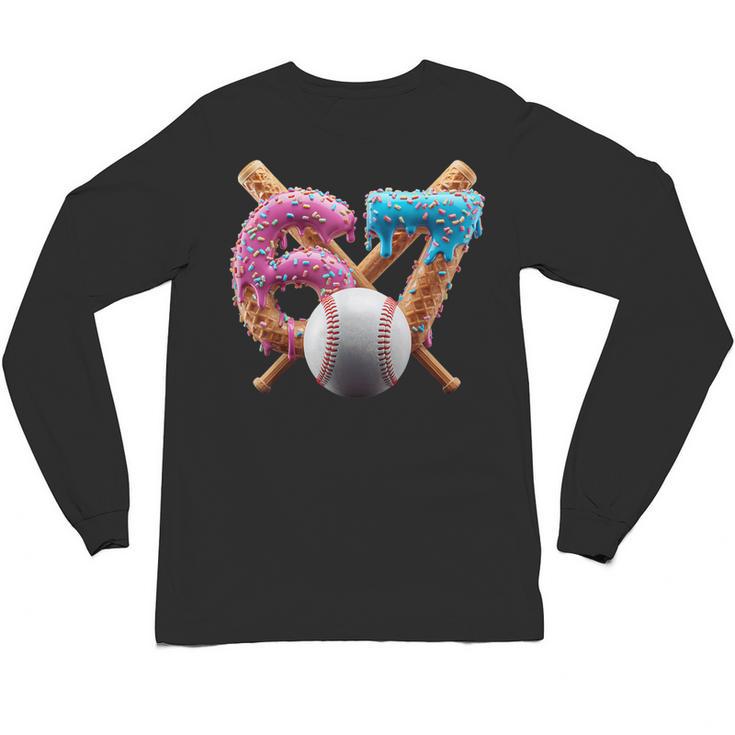 67 Baseball Ice Cream Drip Kids Youth Unisex Long Sleeve T-Shirt