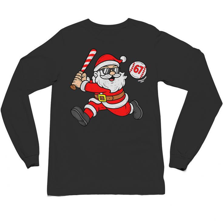 67 Baseball Santa Six Seven Meme Christmas Sport Men Boy Kid Unisex Long Sleeve T-Shirt