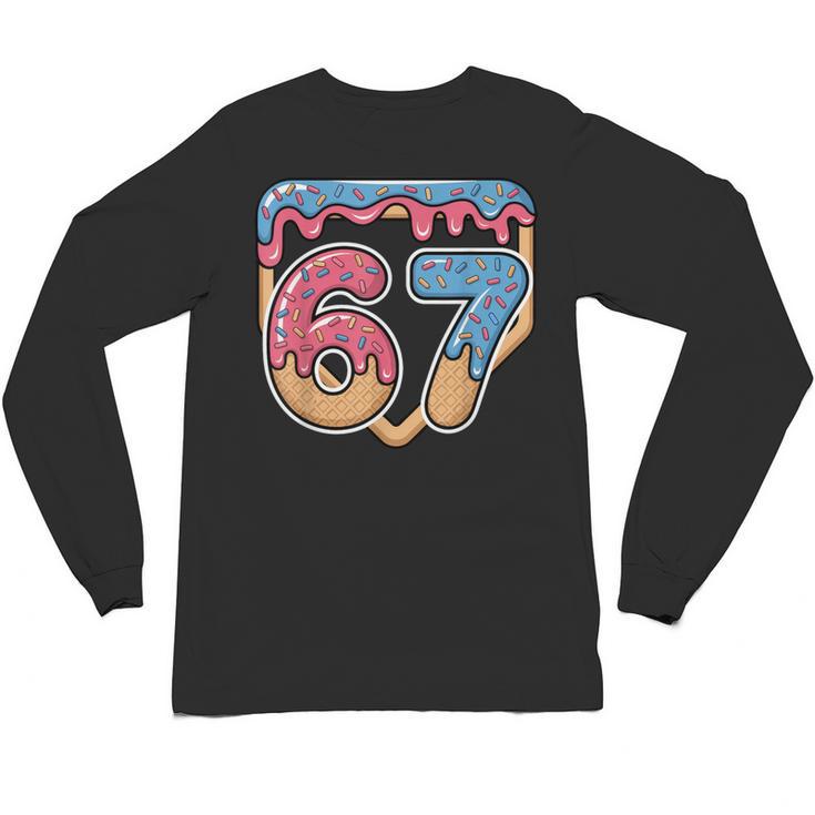 67 Ice Cream Drip Meme Baseball Unisex Long Sleeve T-Shirt