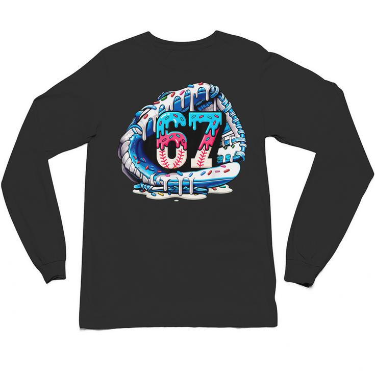 67 Meme Slang Baseball Glove Drip Ice Cream Six Seven 6 7 Unisex Long Sleeve T-Shirt