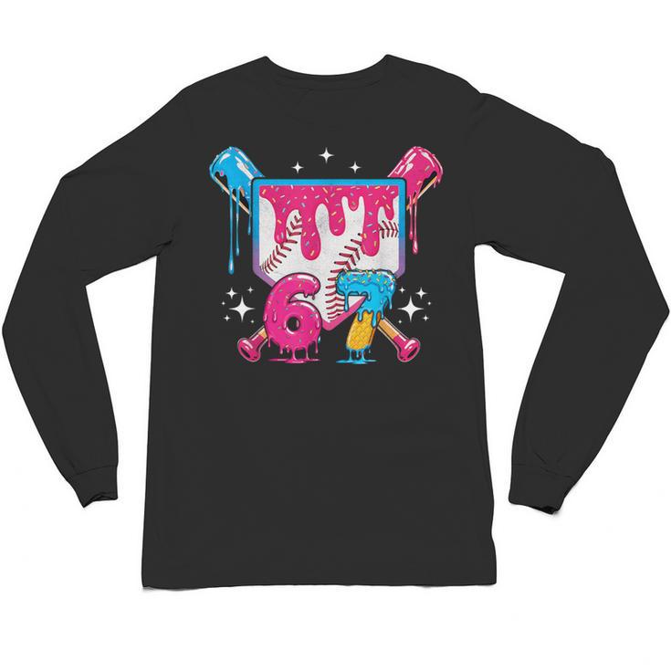 67 Six Seven Ice Cream Drip Baseball Boys Youth Unisex Long Sleeve T-Shirt