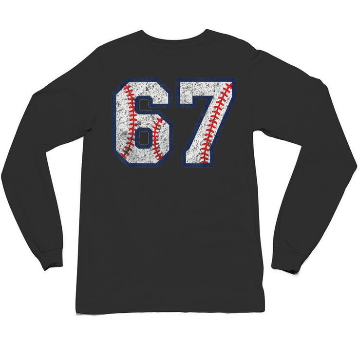 67 Sports Meme – Baseball Number 6 7 Unisex Long Sleeve T-Shirt