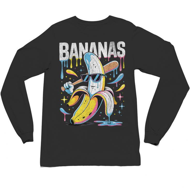 Banana Baseball Drip Kids Youth Boys Girls Sport Teens Unisex Long Sleeve T-Shirt