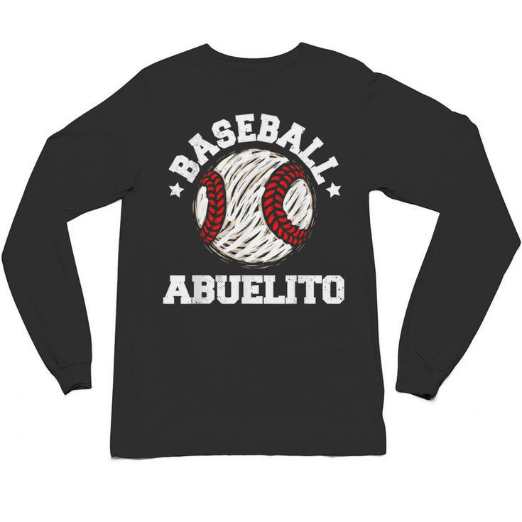 Baseball Abuelito Distressed Vintage Grandpa Game Day Unisex Long Sleeve T-Shirt