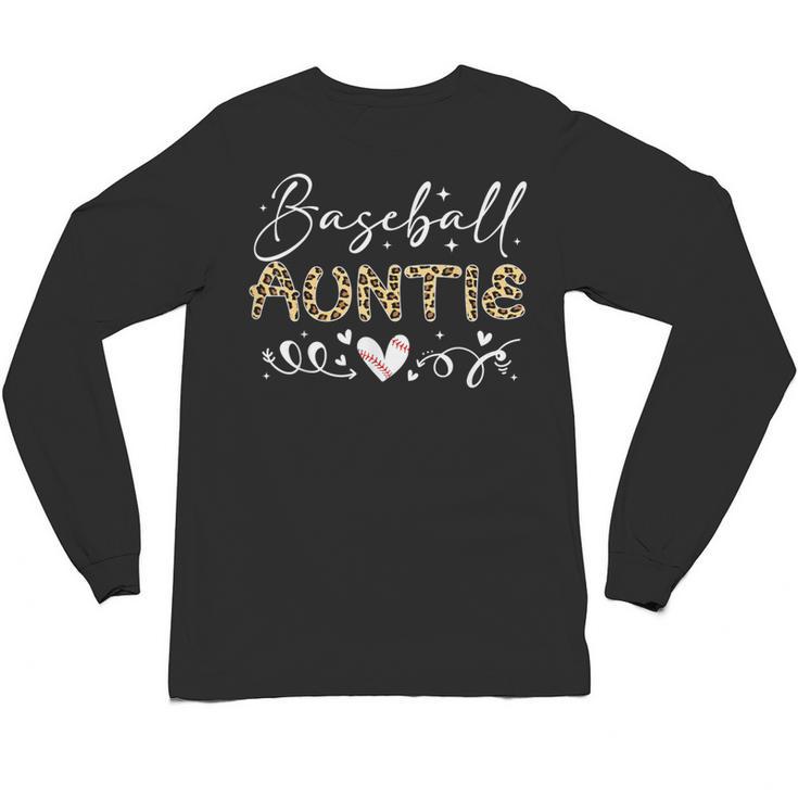 Baseball Auntie Leopard Baseball Heart Unisex Long Sleeve T-Shirt