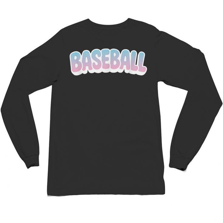 Baseball Bubble Letter Unisex Long Sleeve T-Shirt