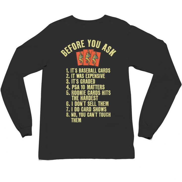 Baseball Card Collector Baseball Card Trading Unisex Long Sleeve T-Shirt