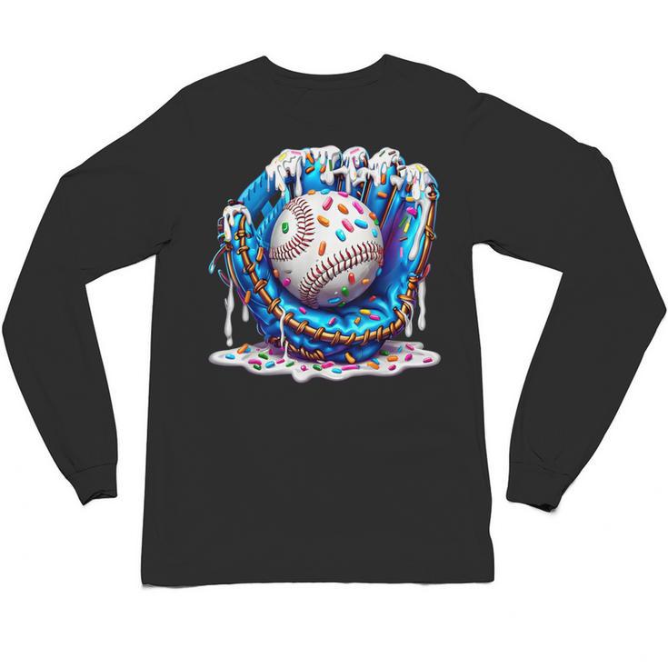 Baseball Drip For Boys Ice Cream Drip Youth Baseball Boys Unisex Long Sleeve T-Shirt