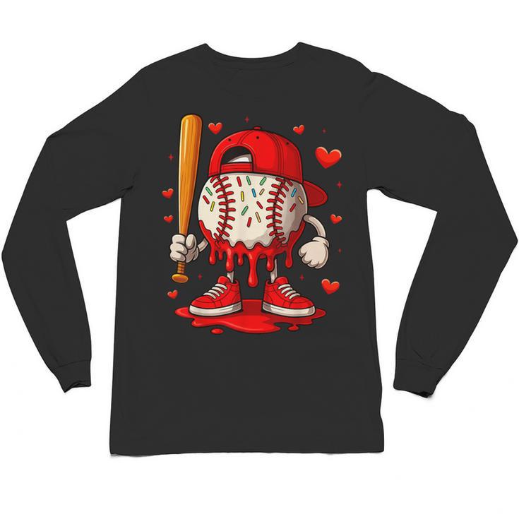 Baseball Drip Ice Cream Apparel Boys Kids Valentines Day Unisex Long Sleeve T-Shirt