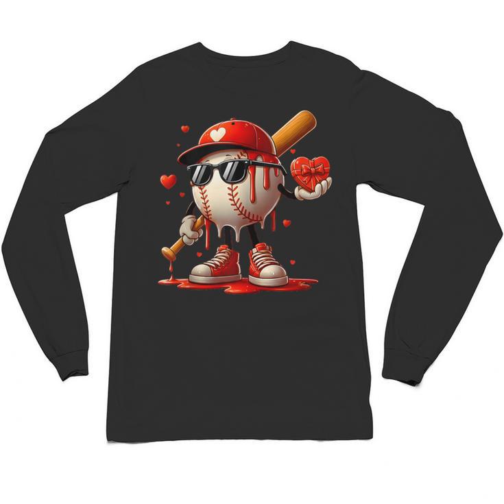 Baseball Drip Ice Cream Apparel Youth Boy Valentine Unisex Long Sleeve T-Shirt