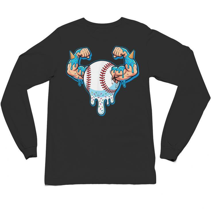 Baseball Drip Ice Cream Strong Character Unisex Long Sleeve T-Shirt