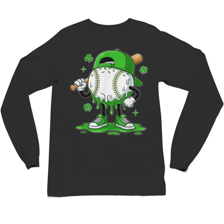 Baseball Drip Icecream Apparel Youth Boy St Patrick's Day Unisex Long Sleeve T-Shirt