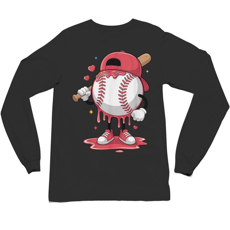 Baseball Drip Icecream Boy Kids Valentine Unisex Long Sleeve T-Shirt