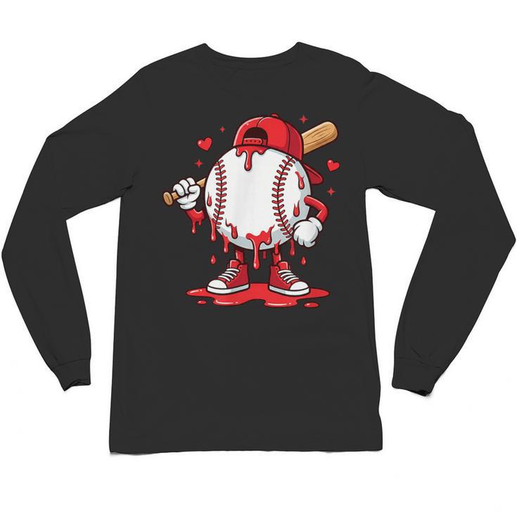 Baseball Drip Icecream Men Boy Valentine Unisex Long Sleeve T-Shirt