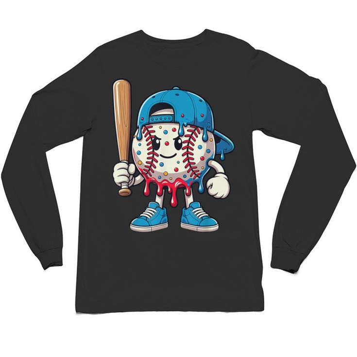Baseball Drippy Style Apparel For Boys Youth Cool Baseball Unisex Long Sleeve T-Shirt