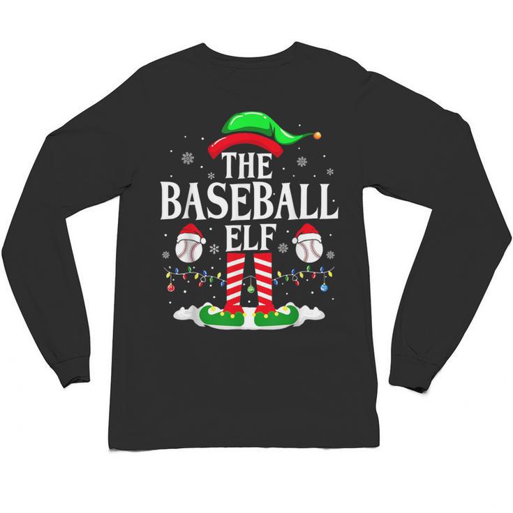 The Baseball Elf Christmas Sport Lovers Xmas Elf Unisex Long Sleeve T-Shirt