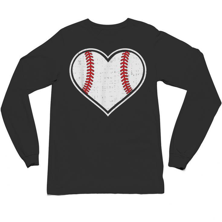 Baseball Heart Love Sport Valentines Day Men Women Boys Kids Unisex Long Sleeve T-Shirt