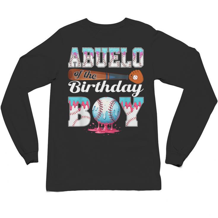 Baseball Ice Cream Drip Abuelo Of The Birthday Boy Unisex Long Sleeve T-Shirt