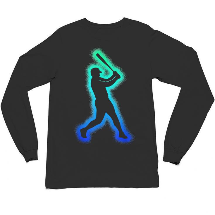Baseball Player Graphic Unisex Long Sleeve T-Shirt