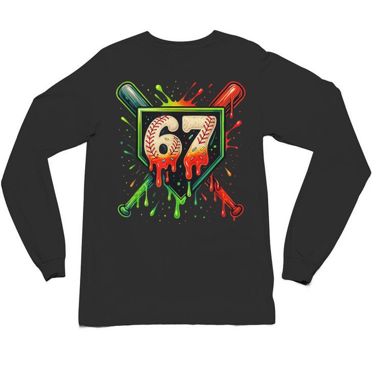 Baseball Six Seven 67 Meme Ice Cream Drip Xmas Men Women Unisex Long Sleeve T-Shirt