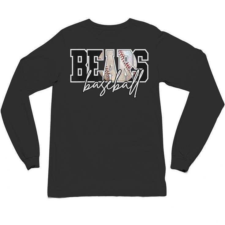 Bears Baseball Mom Game Day School Spirit Bear Pride Unisex Long Sleeve T-Shirt