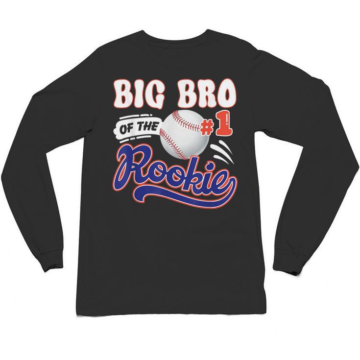 Big Bro Rookie Of Year 1st Birthday Baseball Theme Matching Unisex Long Sleeve T-Shirt